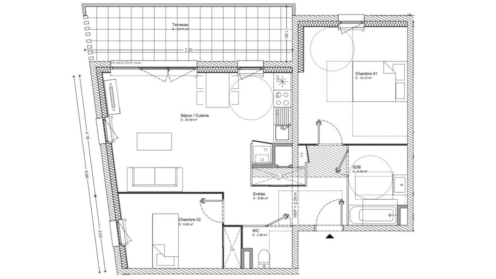 Vente Appartement 3 pièces