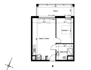  Appartement à vendre 2 pièces 44 m²