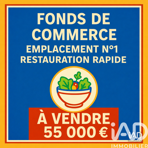 Vente Restauration rapide 50 m&sup2; 55000 13002 Marseille