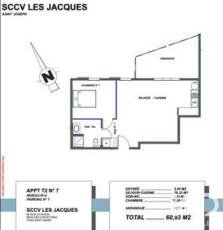  Appartement à vendre 2 pièces 63 m²