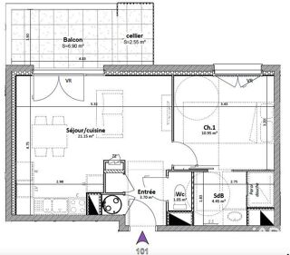  Appartement à vendre 2 pièces 42 m²