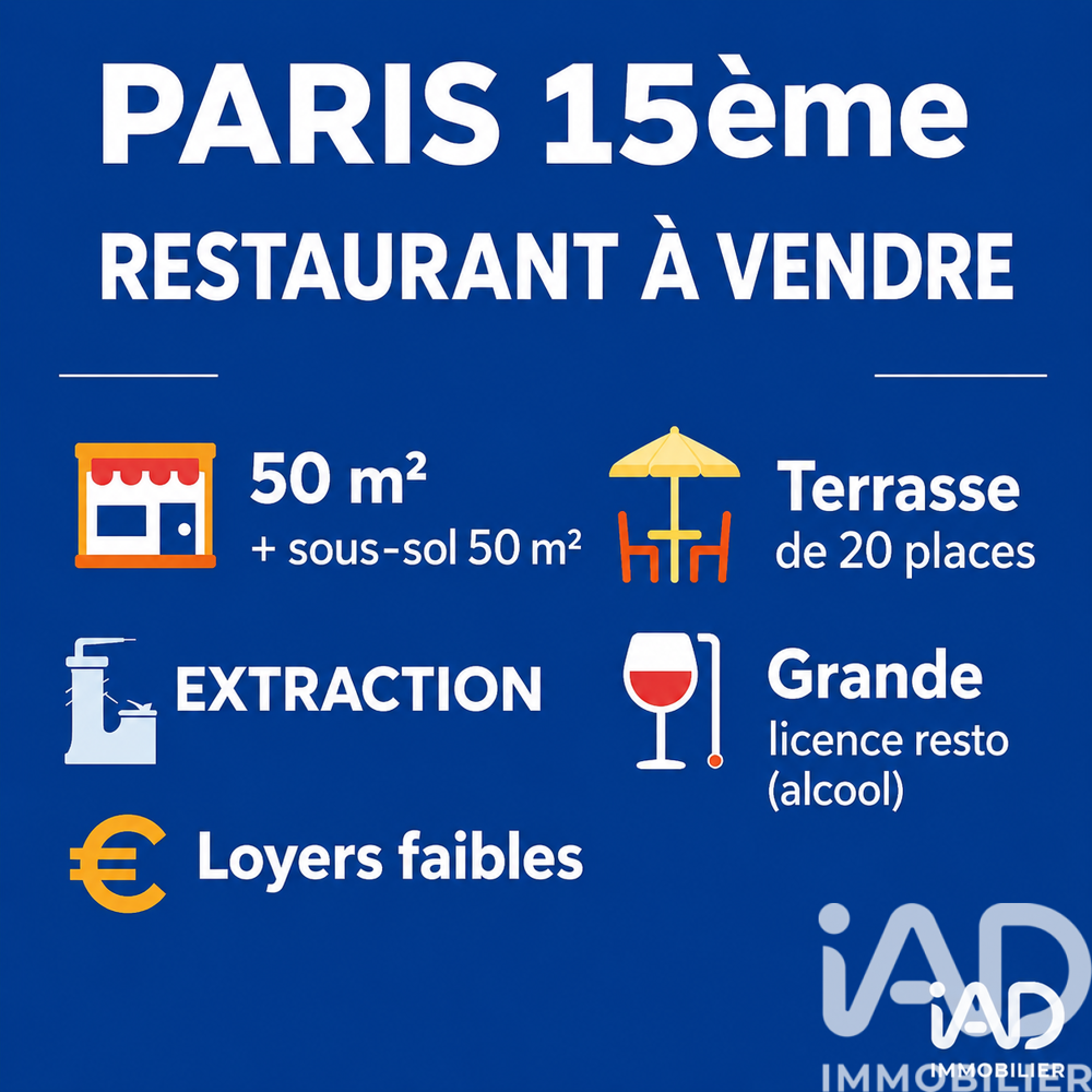   Vente Restaurant 100 m&sup2; 