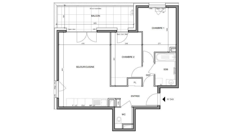 Vente Appartement 3 pièces
