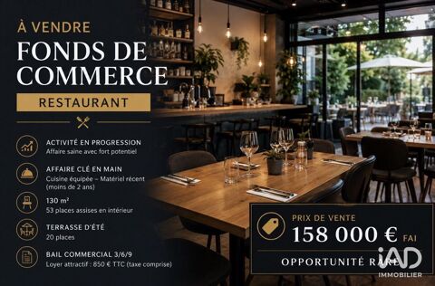 Vente Restauration rapide 130 m&sup2; 158000 19200 Ussel
