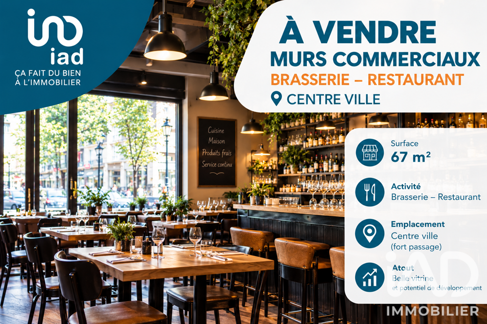  Vente Boutique/Local commercial 67 m&sup2; 