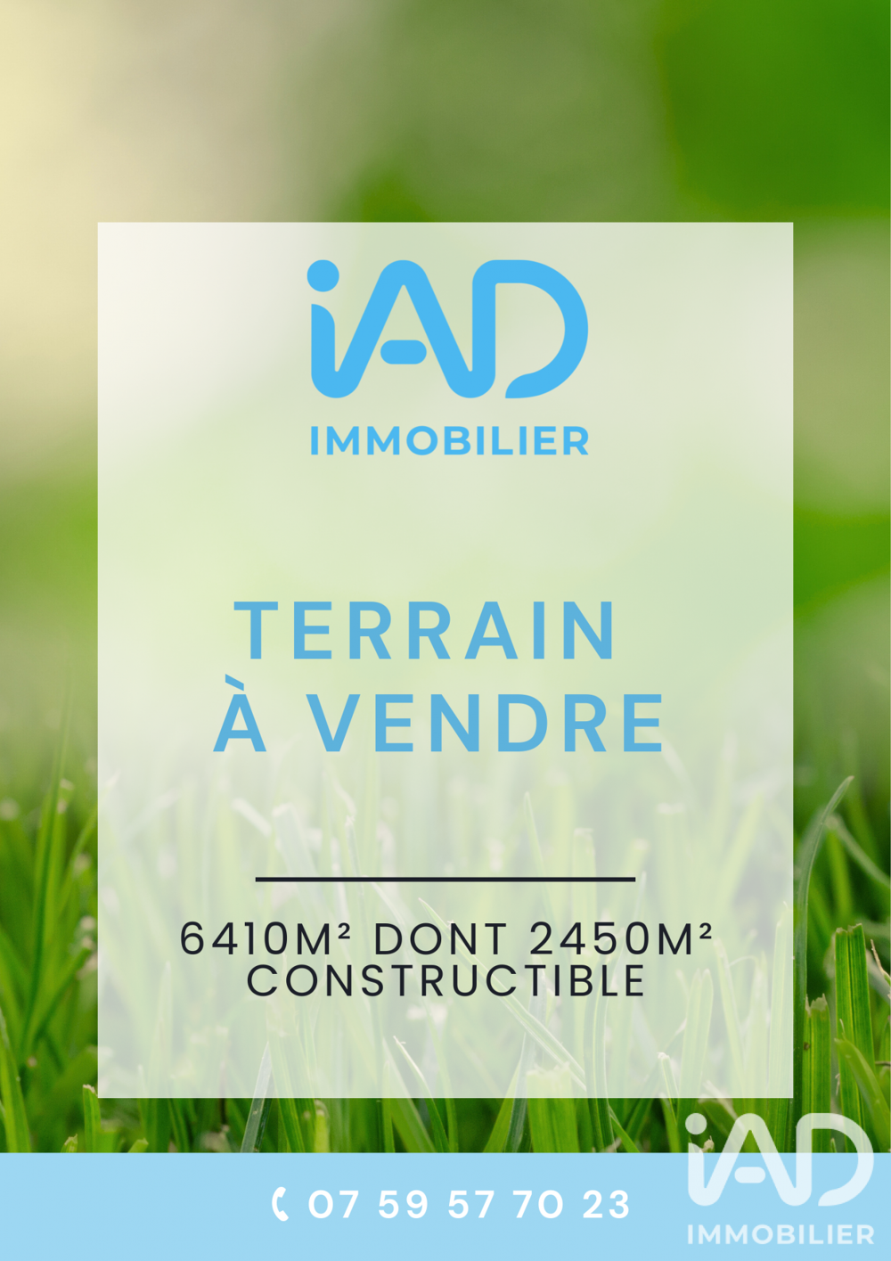 Vente Terrain Vente Terrain à bâtir 6 410 m&sup2; Boiry-becquerelle