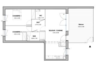  Appartement à vendre 3 pièces 62 m²