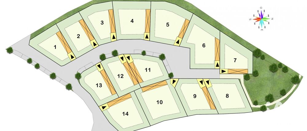 Vente Terrain Vente Terrain à bâtir 417 m&sup2; Comps