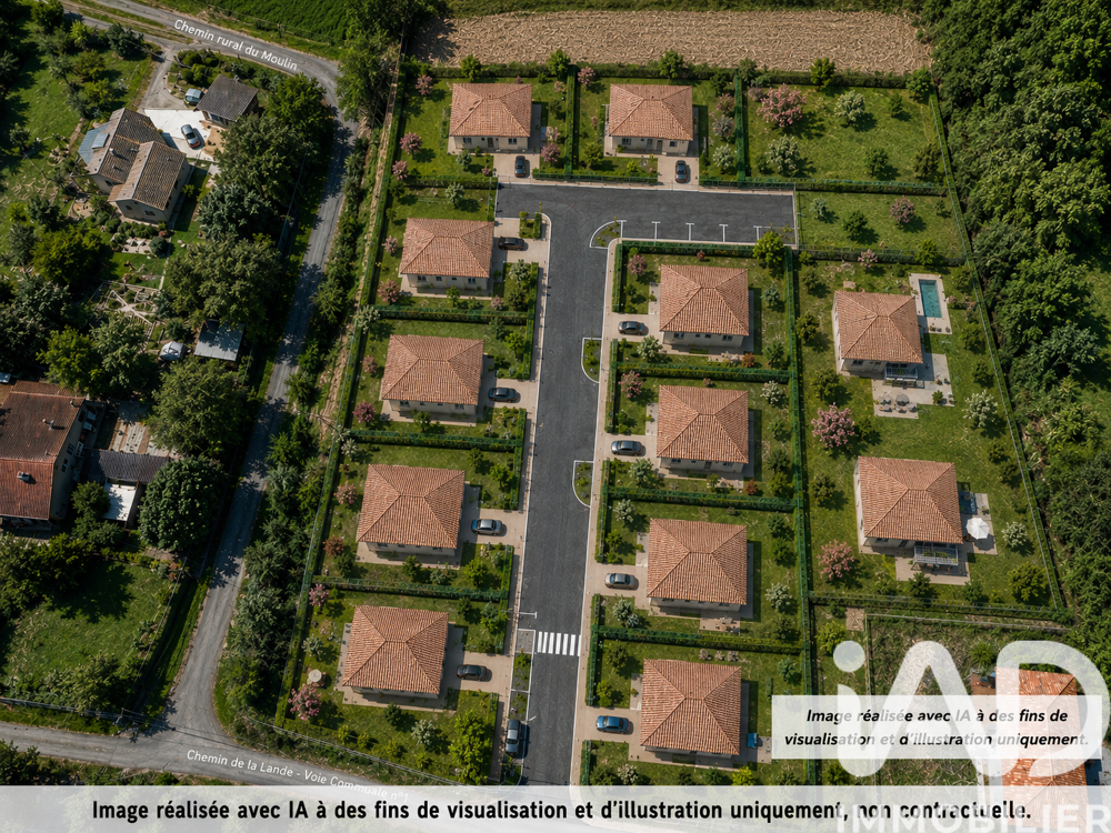 Vente Terrain Vente Terrain à bâtir 829 m&sup2; Montegut - lauragais