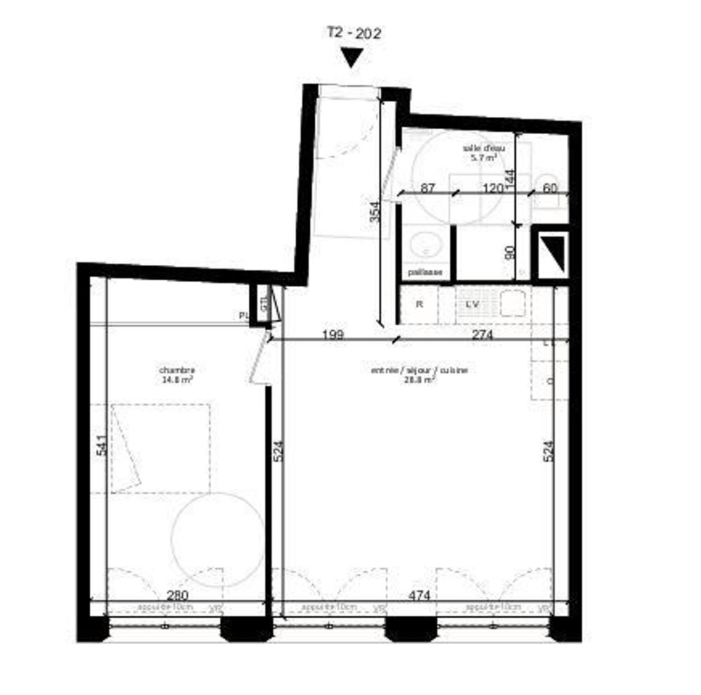 Vente Appartement 2 pièces