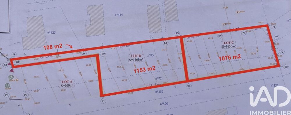 Vente Terrain Vente Terrain à bâtir 2 347 m&sup2; La couronne