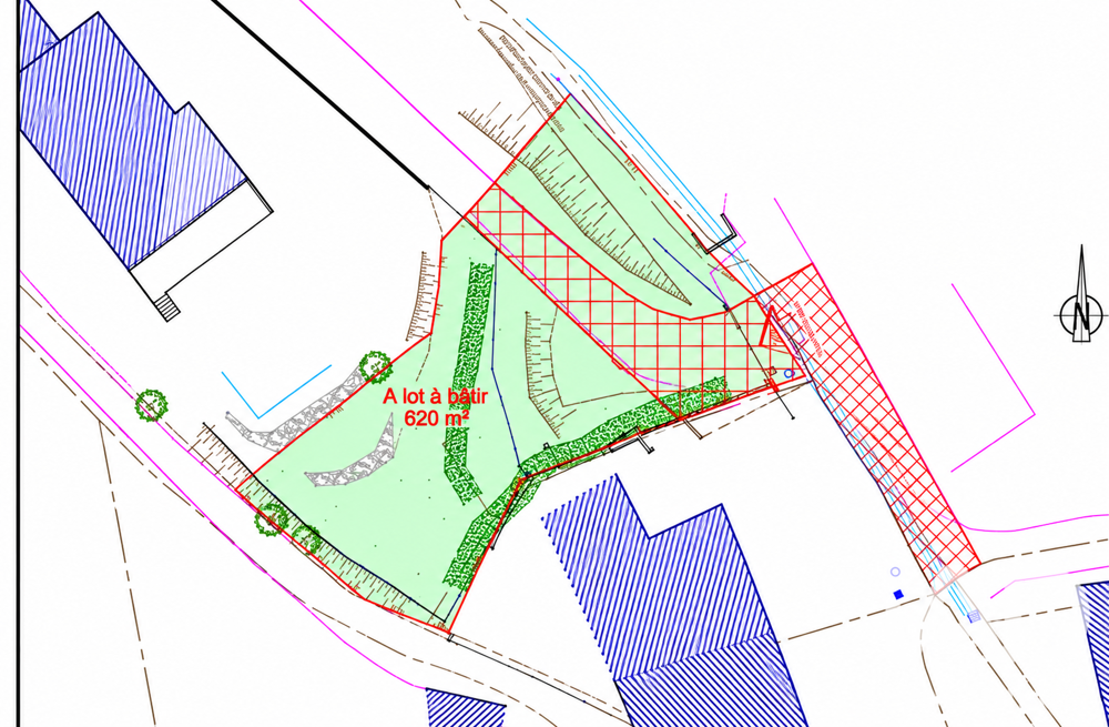 Vente Terrain Vente Terrain à bâtir 620 m&sup2; Thurins