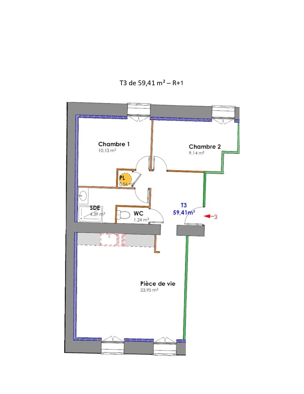 Vente Appartement Vente Appartement 3 pièces Thézan-lès-béziers