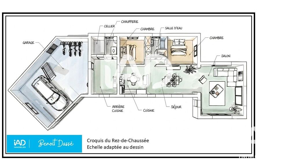 vente Maison - 5 pièce(s) - 115 m² Châlons-du-Maine (53470)