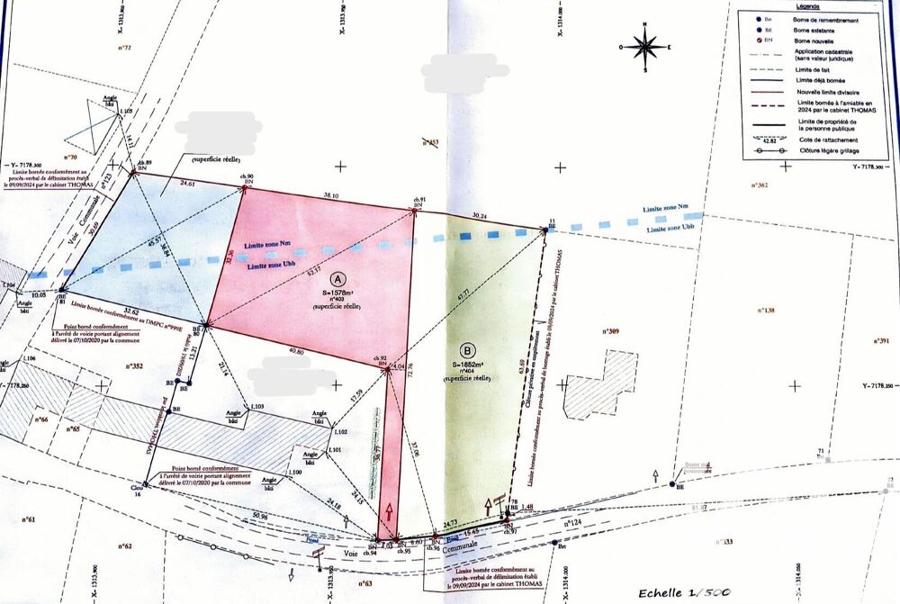 Vente Terrain Vente Terrain à bâtir 1 578 m&sup2; Saint-vincent-sur-oust