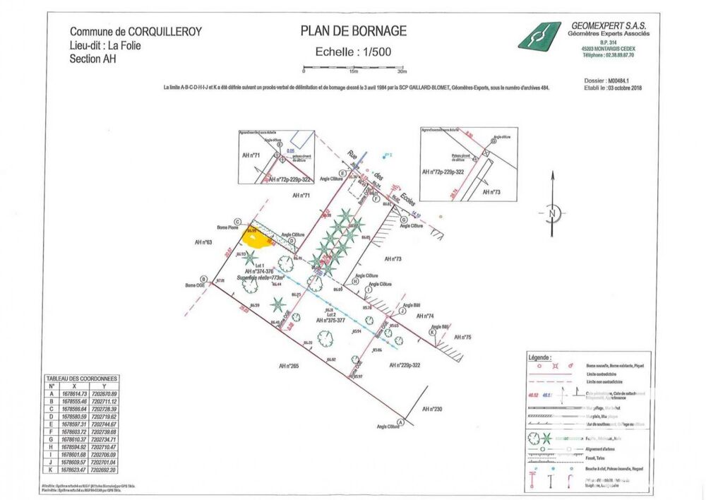Vente Terrain Vente Terrain à bâtir 773 m&sup2; Corquilleroy