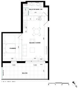  Appartement à vendre 2 pièces 43 m²