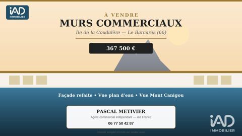   Vente Murs commerciaux 160 m&sup2; 