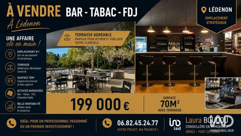 Vente Bar-tabac 70 m&sup2; 210000 30210 Lédenon
