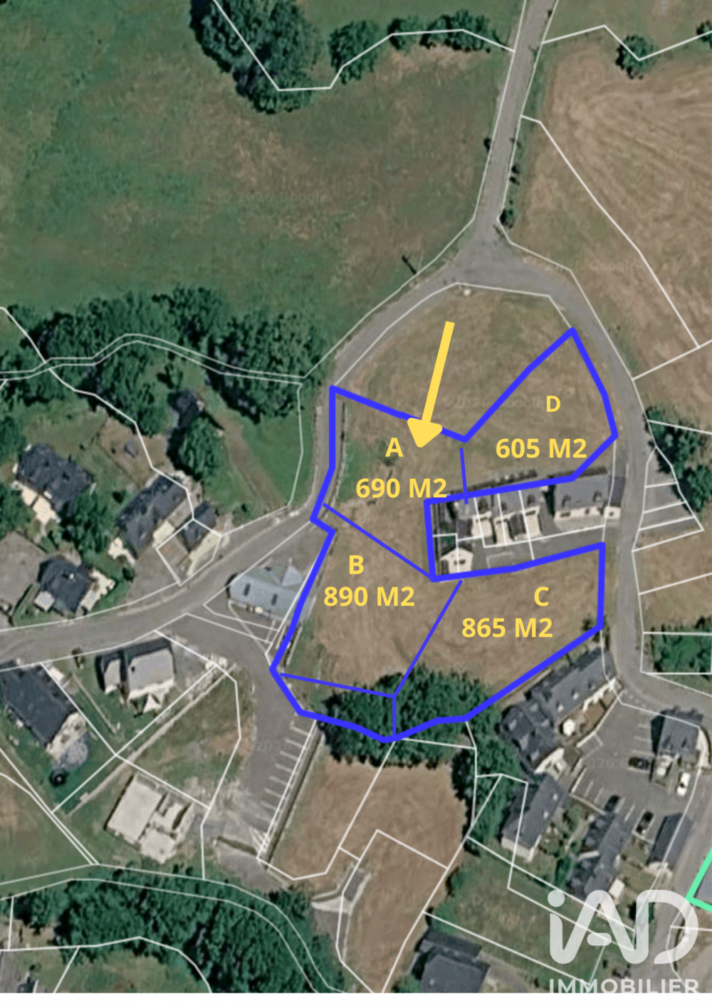Vente Terrain Vente Terrain à bâtir 690 m&sup2; Sazos
