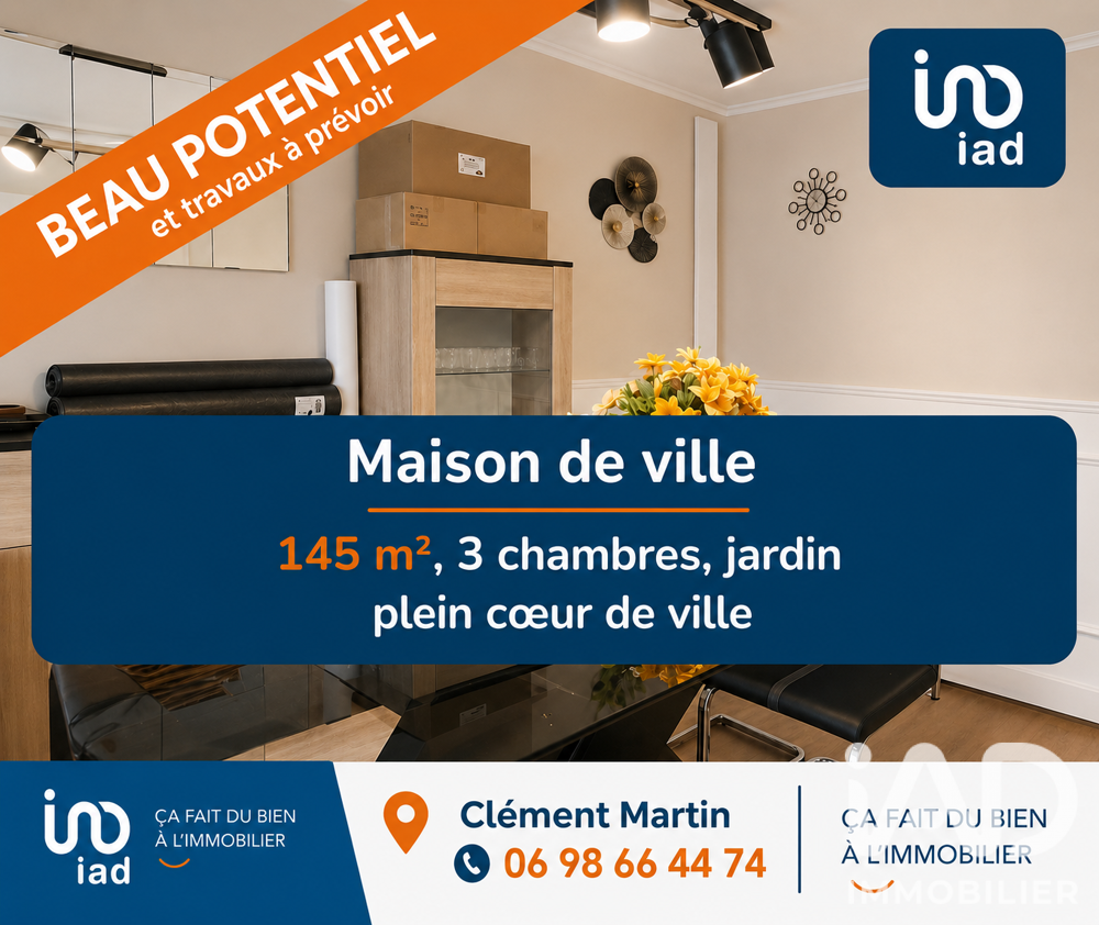 Maison 5 pièces 145 m² · à Déols · 145 m² · 99 000 €