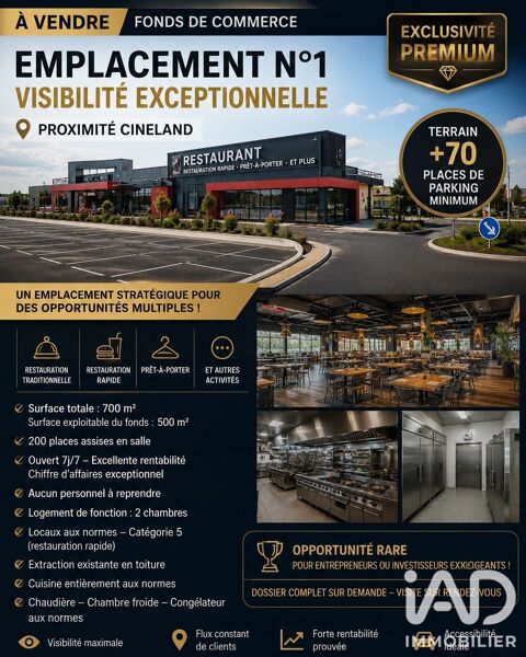 Vente Restaurant 720 m&sup2; 380000 22000 Saint-brieuc