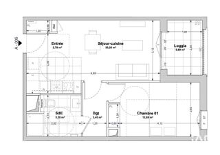  Appartement à vendre 2 pièces 44 m²