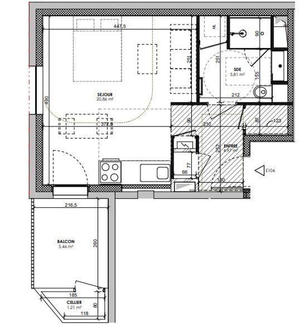 Vente Studio 1 pièce