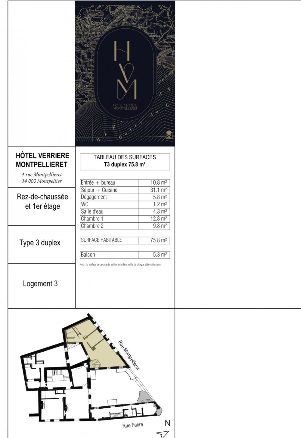 Vente Duplex 3 pièces