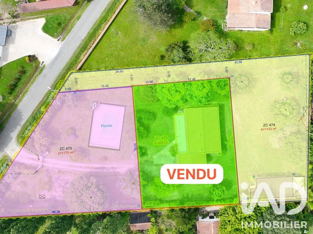 Vente Terrain Vente Terrain à bâtir 1 170 m&sup2; Montech