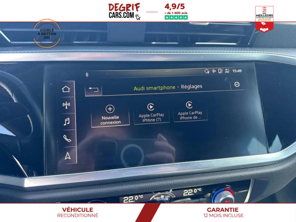 Q3 1.5 35 TFSI 150CH S-tronic S Line + ECLAIRAGE D\'AMBIANCE + 2019 occasion 35830 Betton