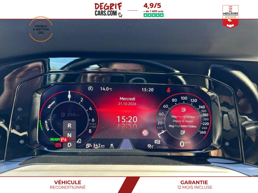 Divers VIII 1.4 eHybrid 204 DSG6 + CARPLAY + PARK ASSIST + GARANTIE 2021 occasion 35830 Betton