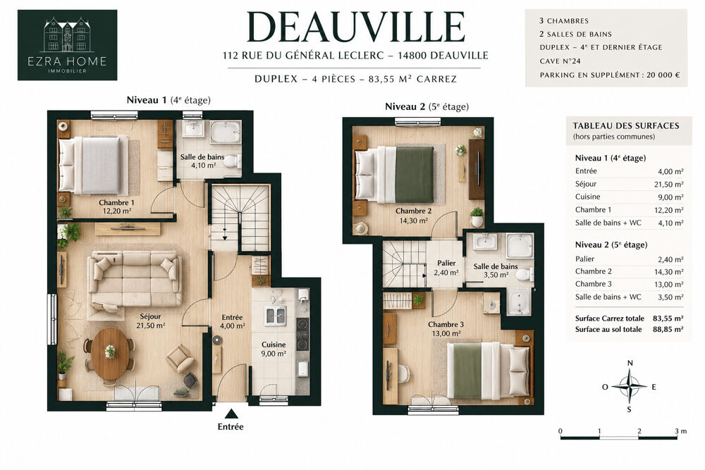 à vendre  Appartement Deauville (14800)