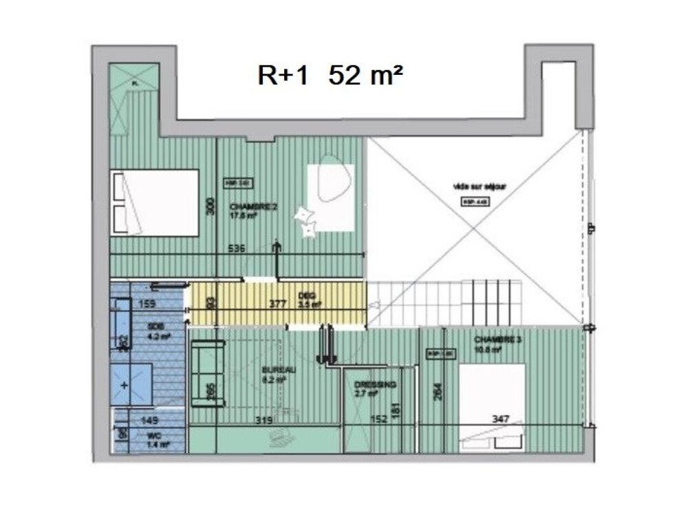 Vente Appartement Paris 15e, appartement atypique, plateau sur 2 tages de 122m + SS 38m + exterieur 45m et parking Paris 15