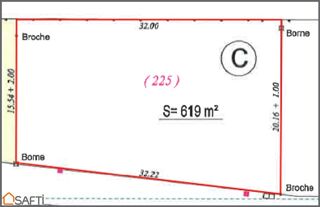  Terrain  vendre 619 m