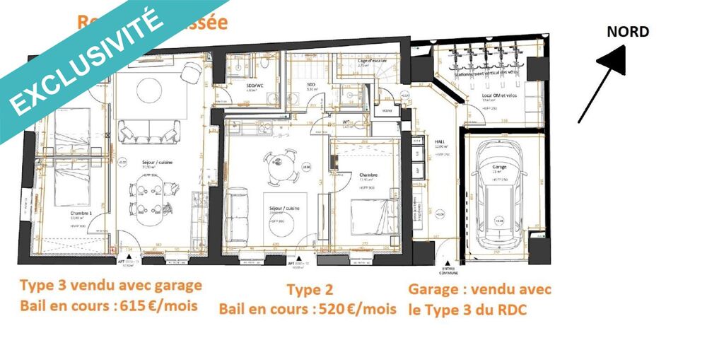 Vente Appartement Type 2 rnov neuf pour investissement locatif Castelsarrasin