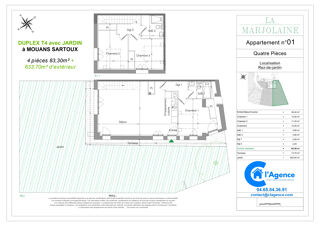  Appartement  vendre 4 pices 83 m