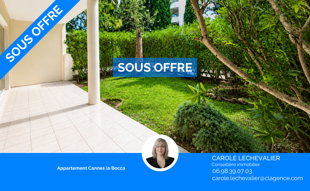 Vente Appartement Rare! Beau 2 pièces rez-de-jardin dans résidence avec piscine. Cannes