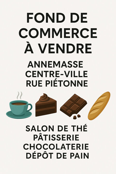 Fond de commerce à vendre à Annemasse Centre Ville 110000 74100 Annemasse