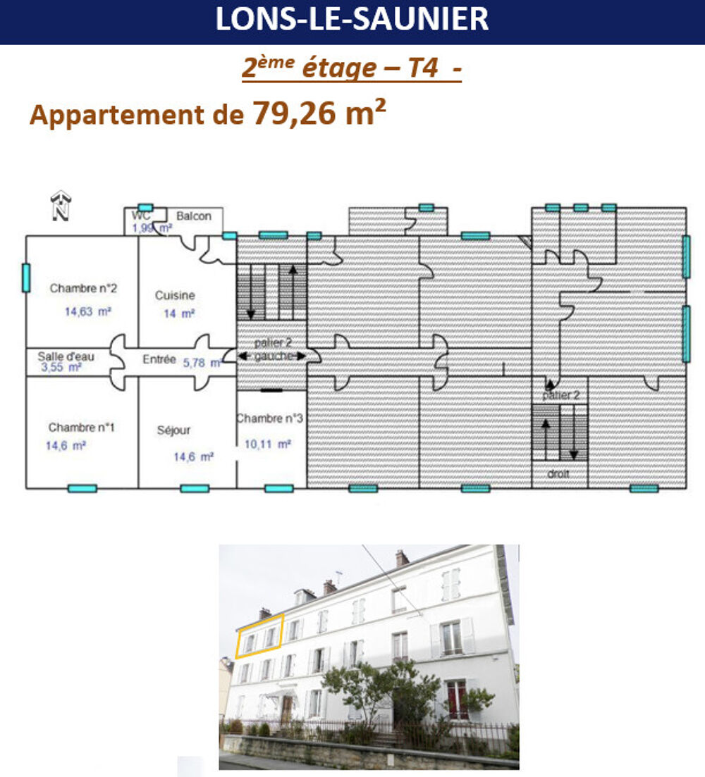 Vente Appartement vente appartement - 4 pièce(s) Lons le saunier