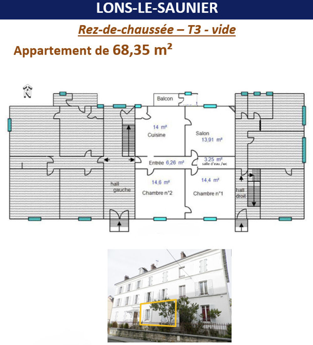 Vente Appartement vente appartement - 3 pièce(s) Lons le saunier