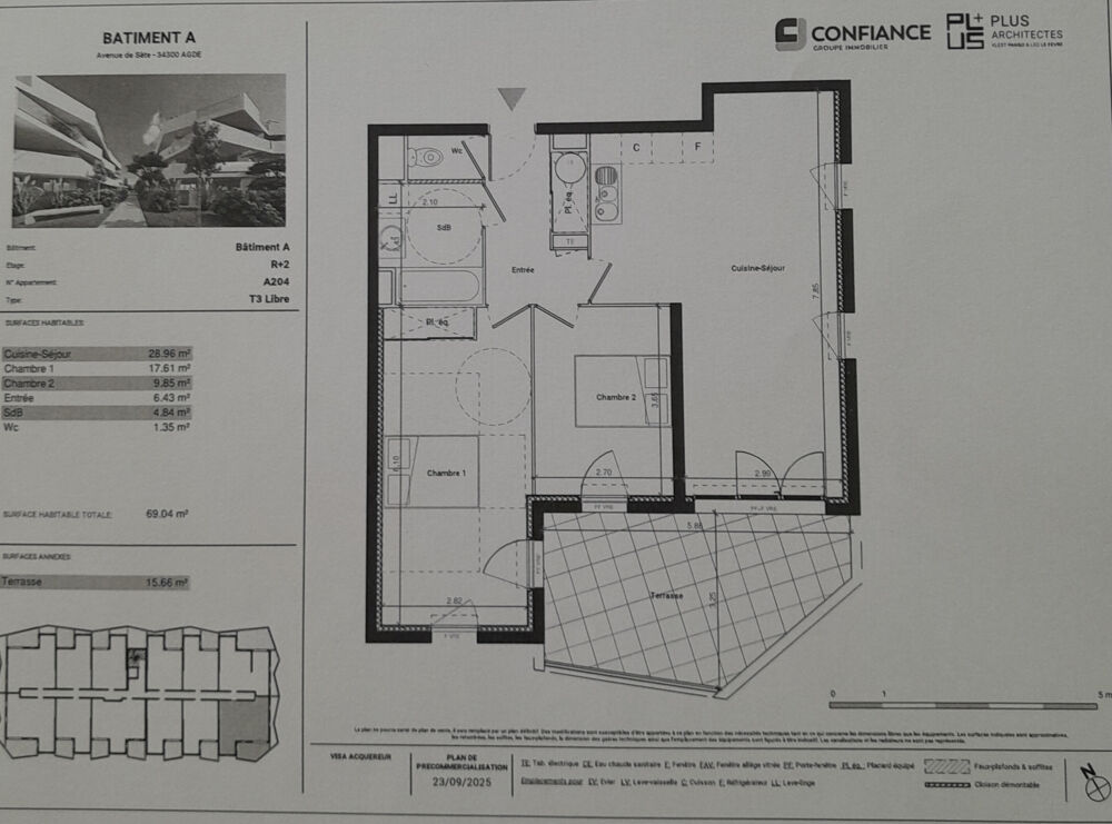 Appartement 3 pièces 69 m² · à Agde · 69 m² · 225 900 €