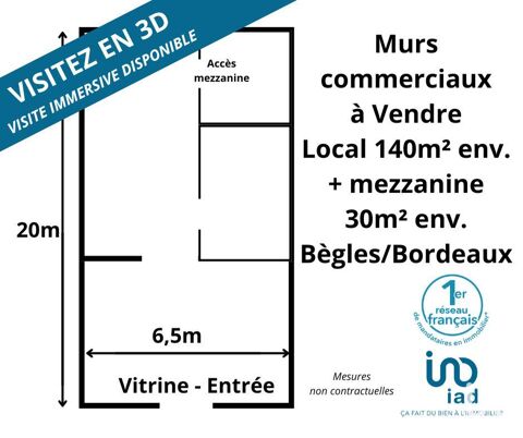 Vente Murs commerciaux 140 m&sup2; 257600 33130 B�gles