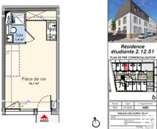  Appartement � vendre 1 pi�ce 32 m�