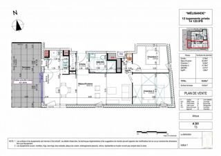  Appartement  vendre 3 pices 63 m