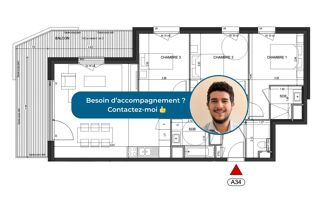  Appartement  vendre 4 pices 84 m