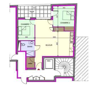  Appartement � vendre 3 pi�ces 62 m�