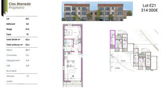  Appartement � vendre 2 pi�ces 52 m�