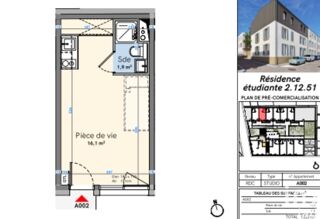  Appartement � vendre 1 pi�ce 17 m�