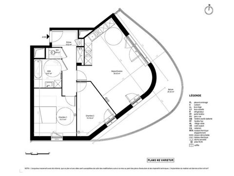  Appartement  vendre 3 pices 69 m